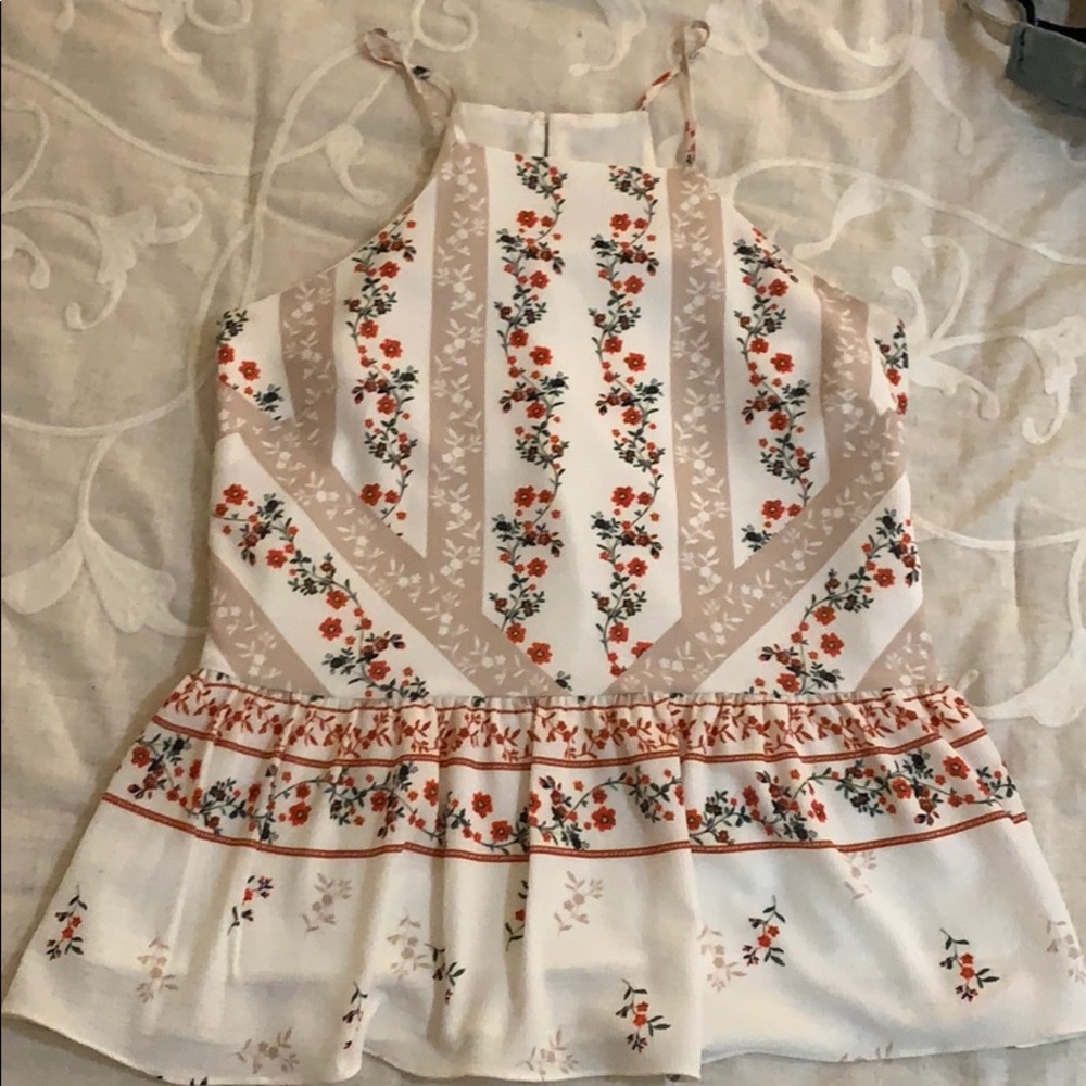 Floral peplum top